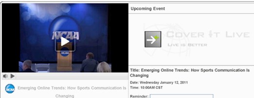 SAVE THE DATE! Jan. 12th Interactive Webinar from the NCAA Convention- Emerging Online Trends: How Sports Communication is Changing